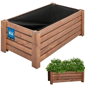 Ghiveci de flori din lemn cutie de grădină maro 60x33 cm