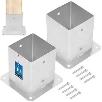 Bază de stâlp înșurubată 120x120 mm set de 2 buc.