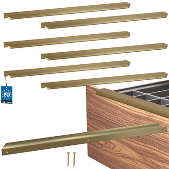 Mâner mobilier aluminiu auriu mat 416/436 mm set de 6 buc.