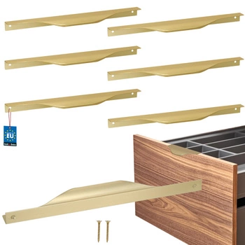 Mâner pentru mobilă modern aluminiu aur mat 256 mm set de 6 buc.