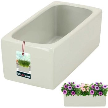 Vas de flori decorativ din ceramică elegant modern alb 24 cm