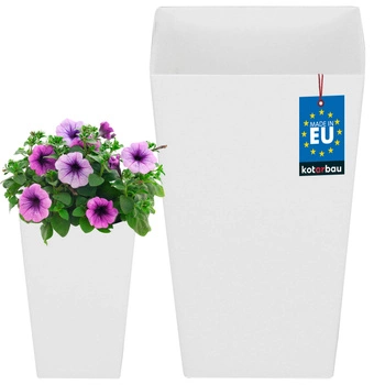 Oală 125x125x200 mm urbi square white without cover (fără capac)