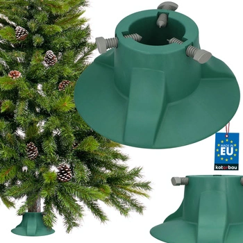 Suport pentru brad natural de până la 2,7 m din plastic verde