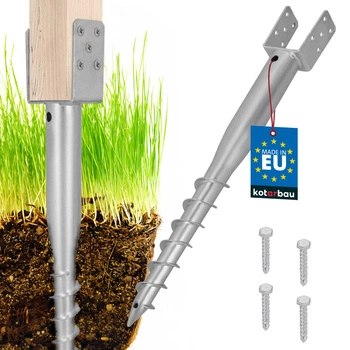 Baza stâlpului în formă de u înșurubată pământ oțel 80x710 mm