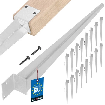 Suport de ancorare cu bază de stâlp tip l - 500 mm set de 16 buc.