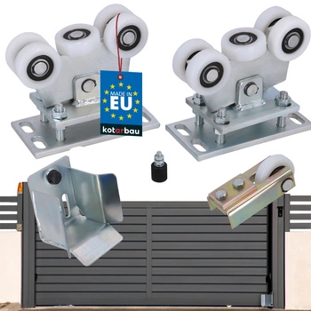 Cărucior oscilant role pentru poartă glisantă 5 role 80x80 mm set