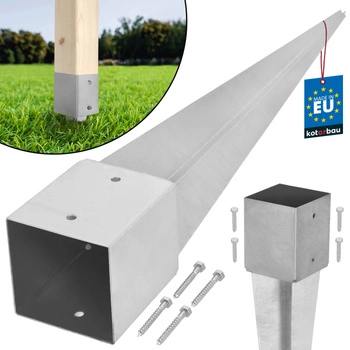 Stâlp de bază condus ancoră sol oțel 120x120x900 mm