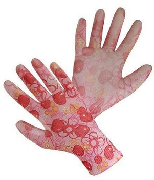 Garden mănuși de siguranță lumina roz flori decorative dimensiune 9
