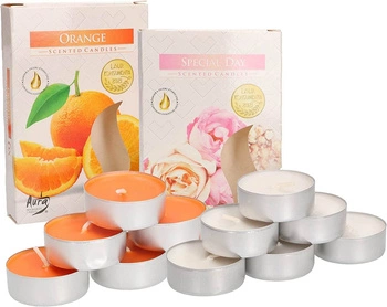 Set de încălzitoare de lumânări cu lumânări parfumate - 12 buc.