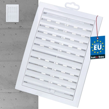 Grilă de ventilație închisă cu plasă 180x250mm