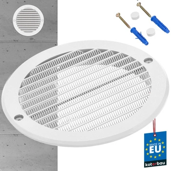 Grilaj de protecție ventilație rotundă plasă 150 mm - Culoare alb