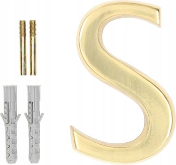 Scrisoare pentru ușa casei elevație "s" 10cm alamă