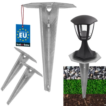 Bază pentru lumini de grădină înfiptă în pământ ancoră 175 mm set de 4 buc.