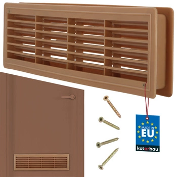Grila ușii de ventilație pentru baie plastic bej 46x13,5 cm