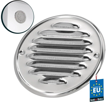 Grilaj de ventilație oțel inoxidabil rotund plasă argintiu fi 100 mm