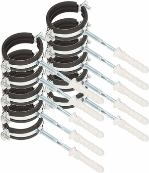 Clemă pentru țevi de 2" cu mâner de cauciuc - 10 buc.