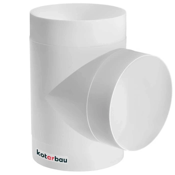 Racord tee pentru conducta de ventilație rotund 125
