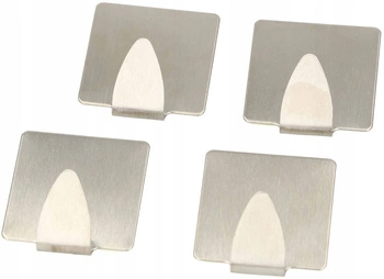 Hanger cârlig suport autoadeziv baie 4 buc - Culoare argintie