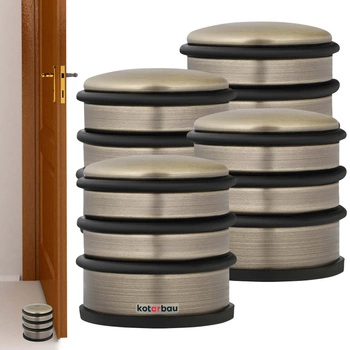 Opritor de ușă de sine stătător platină 7 cm set de 4 buc.