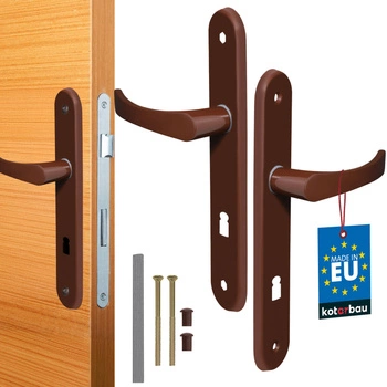 Set de mânere de ușă 72 de bronz cu cheiță lungă