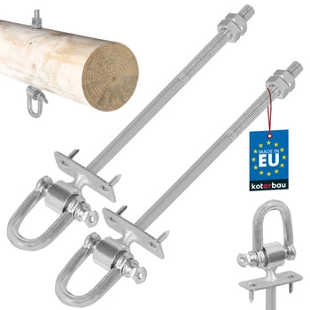 Cârlig pentru balansoar cu șaibă fixare pentru lemn m10 190 mm set de 2 buc.