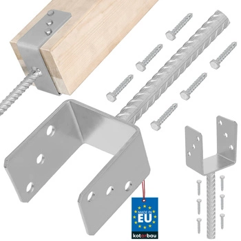 Bază pentru stâlp cu bară în u pentru încorporare 100 mm