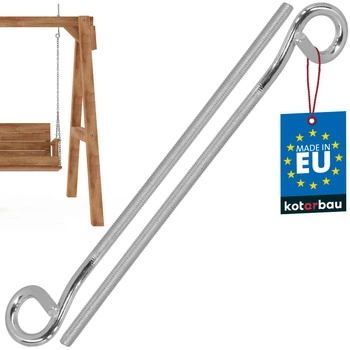 Cârlig leagăn înșurubabil inox M10 300 mm set 2 buc.