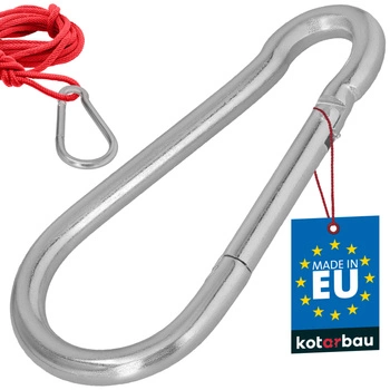 Carabină pentru pompieri leagăn frânghie hamac metalică 200 mm