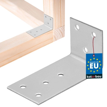 Colțar dulgheresc inoxidabil galvanizat 40x80x40 mm