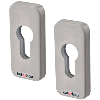 Mâner dreptunghiular superior ușă inox set de 2 buc.