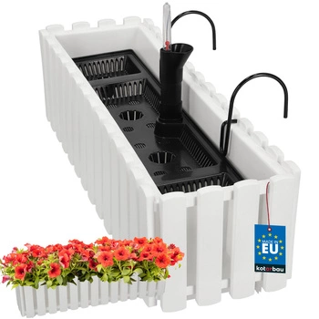 Ghiveci pentru balcon alb na zábradlí 600 MM