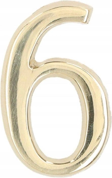Numărul casei "6" numărul ușii 5 cm alamă