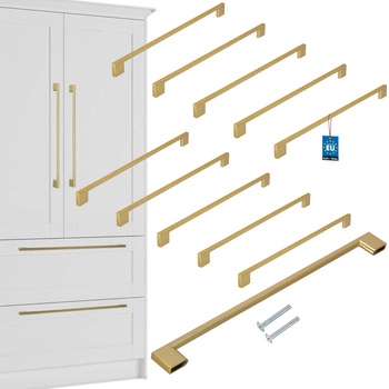 Mâner mobilier clasic modern aur mat 320 mm set de 10 buc.