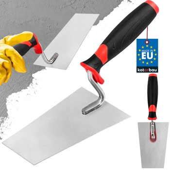 Mistrie pentru zidari trapezoidală oțel inoxidabil mâner din cauciuc 140 mm