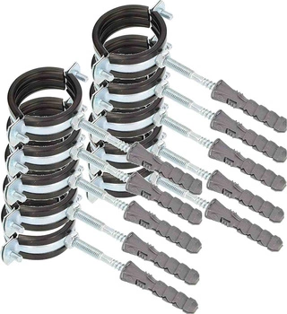 Clemă pentru țevi de 1" cu mâner de cauciuc - 10 buc.