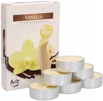 Set de încălzitoare de lumânări cu lumânări cu lumânări parfumate cu vanilie - 6 buc.