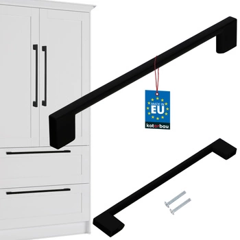 Bucătărie mobilier mâner clasic modern lung negru mat 192 mm