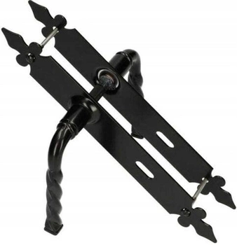 Mâner de crin pentru ușa porții de la poartă din fier forjat 90 mm cu cheie