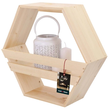 Raft din lemn pentru plante pe perete