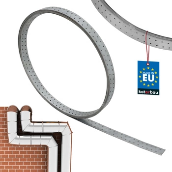 Bandă de montaj din oțel galvanizat perforată 40 x 2 mm 10 m