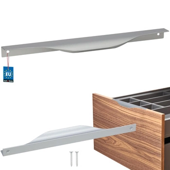 Mâner pentru mobilă modern aluminiu argintiu 256 mm