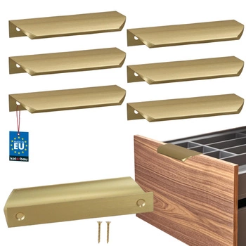 Mâner mobilier aluminiu auriu mat 96/116 mm set de 6 buc.