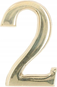 Numărul casei "2" numărul ușii 5 cm alamă