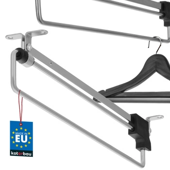 Umeraș extensibil pentru cămăși de garderobă argintiu 300 mm