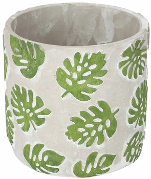Ghiveci de beton pentru plante model frunze - 20 cm