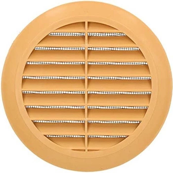 Grilă de ventilație rotundă cu plasă fi125 plastic - Culoare bej