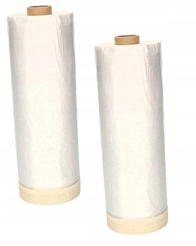 Folie de vopsire 195x33 prelată de protecție cu bandă adezivă - 2 buc.