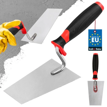 Mistrie pentru zidari trapezoidală oțel inoxidabil mâner din cauciuc 130 mm