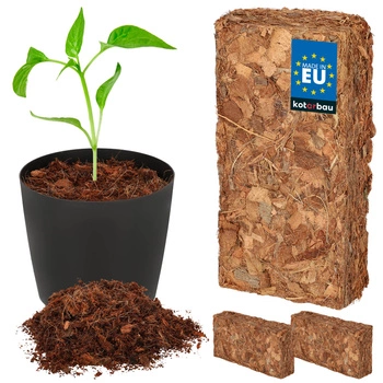 Substrat de nucă de cocos pentru plante de terariu 5 l set de 2 buc.
