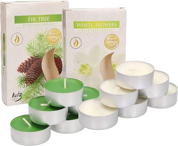 Set de încălzitoare de lumânări cu lumânări parfumate - 12 buc.